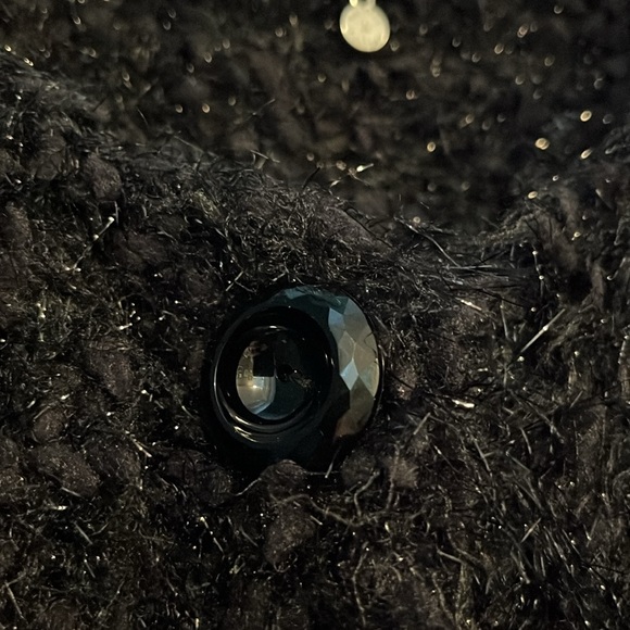 Anthropology Black shimmer shrug cardigan - Picture 2 of 3